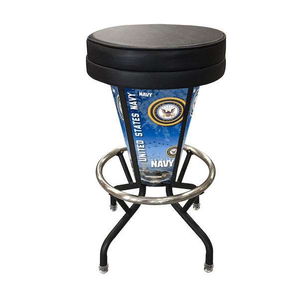 Lighted U.S. Navy 30" Swivel Bar Stool